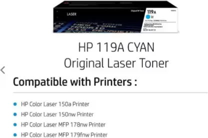 W2091A HP 119A Cyan Original Laser Toner Cartridge