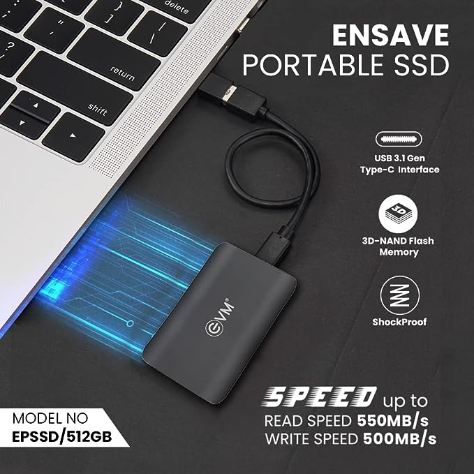 EVM Ensave Portable SSD 512GB
