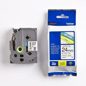 Brother Tze-251 Labelling Tape Cassette Black On White, 24mm x 8m