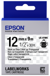 Epson LK-4TBN 12mm Black on Clear Label Tape
