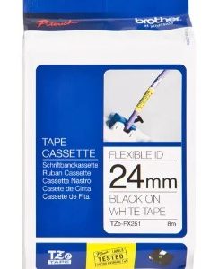 Brother Tze-FX251 Label Tape, 24mm Black on White