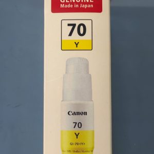 Canon 70 Yellow Ink Bottle GI-70Y – High Yield Dye Ink for Pixma GM and G Series Printers