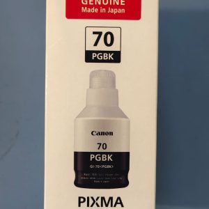 Canon 70 PGBK Black Ink Bottle (GI-70PGBK) – High Yield Pigment Ink for Pixma G5070, G6070, GM2070