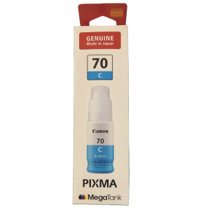 Canon 70 Cyan Ink Bottle GI-70C – High Yield Dye Ink for Pixma G Series Printers