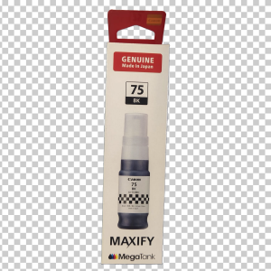 Canon 75 Black Ink Bottle GI-75BK – High Yield, Pigment-Based, Genuine Ink for Canon GX Series