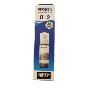 Epson 012 Gray Ink Bottle – 70ml, High Yield, Genuine Ink for Eco Tank L8180 & L8160 Printers
