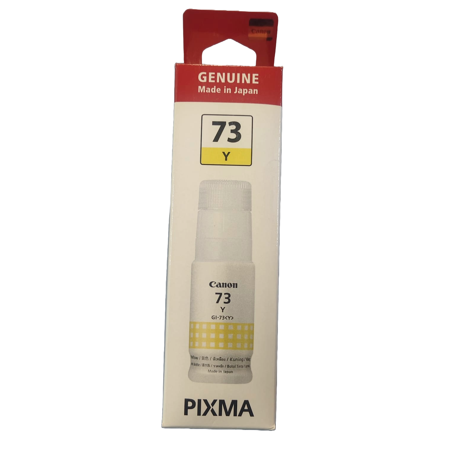 Canon 73 Yellow Ink Bottle GI-73Y 60ml – High Yield Refill for Pixma G570, G670, G550, G650, G620