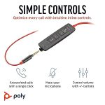 Poly Black wire 3220 Stereo USB Headset – Noise-Canceling, USB-A/C, All-Day Comfort.